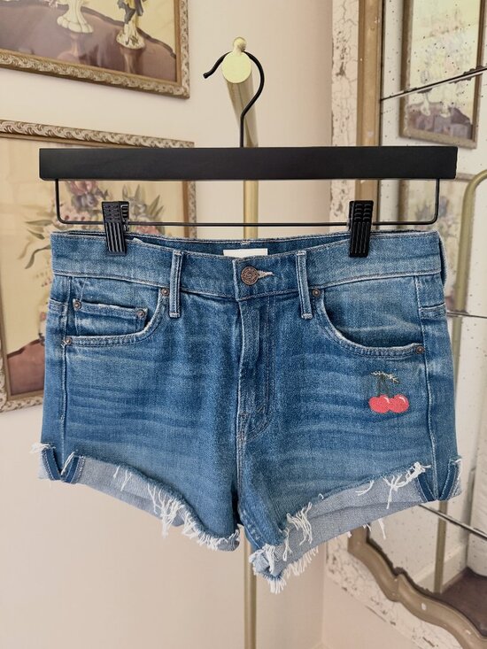 MOTHER Pants - MOTHER The Rascal Slit Flip Short - Gold Rush - Size 25